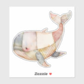 Patchwork Whales Sticker (Vel)