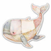 Patchwork Whales Sticker (Voorkant)