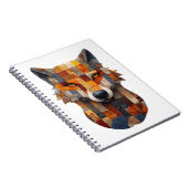 Patchwork Wolf Notitieboek (Rechterzijde)