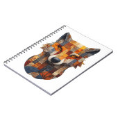 Patchwork Wolf Notitieboek (Linkerzijde)