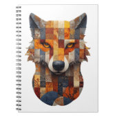 Patchwork Wolf Notitieboek (Voorkant)