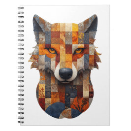 Patchwork Wolf Notitieboek
