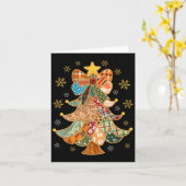 Patchwork Xmas Coquette Bow Lace Merry Bright Chri Kaart (Gele Bloem)
