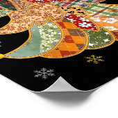 Patchwork Xmas Coquette Bow Lace Merry Bright Chri Poster (Hoek)