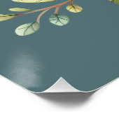Patchwork Zangvogel op Bloeiende Tak Perfect Poster (Hoek)