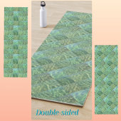 Patchwork Zeeschuim en Ocean Green Water Boho Chic Yogamat