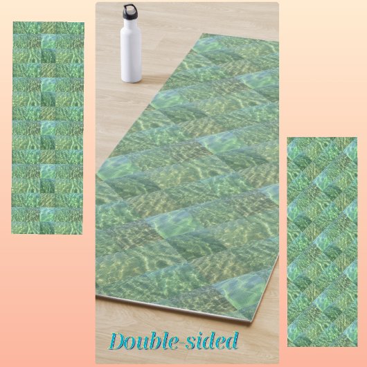Patchwork Zeeschuim en Ocean Green Water Boho Chic Yogamat