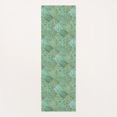 Patchwork Zeeschuim en Ocean Green Water Boho Chic Yogamat (Voorkant)
