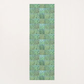 Patchwork Zeeschuim en Ocean Green Water Boho Chic Yogamat (Achterkant)