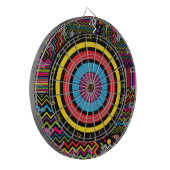 Patchwork Zig Zag Streep Stip Dartbord (Voorkant Links)