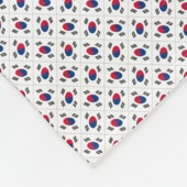 Patchwork Zuid-Korea vlag patroon Fleece Deken (Hoek)