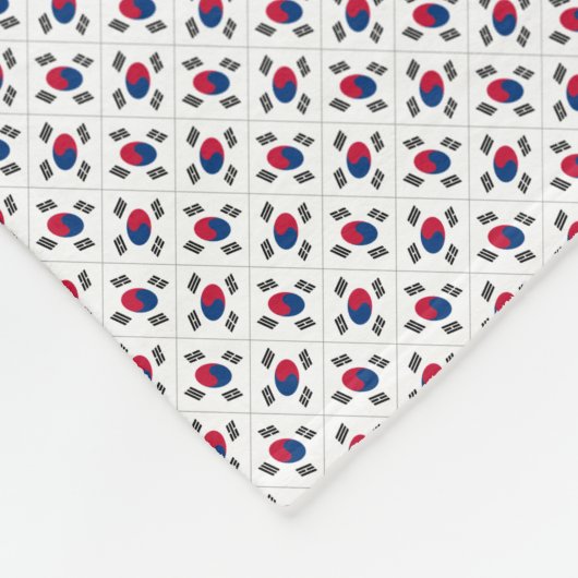 Patchwork Zuid-Korea vlag patroon Fleece Deken (Hoek)
