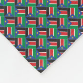 Patchwork Zuid-Soedan vlag patroon Fleece Deken (Hoek)