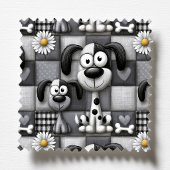 Patchwork Zwart-Wit Hondenpatroon Huisdierverzorge Schort