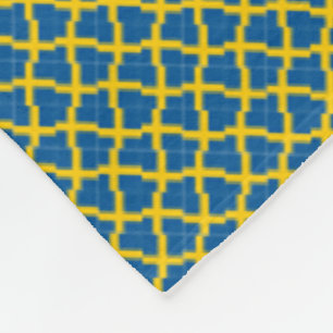 Patchwork Zweden Vlag Patroon Fleece Deken