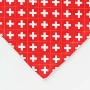Patchwork Zwitserland Vlag patroon Fleece Deken