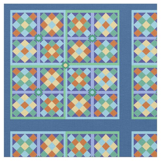 Patchworkblokken voor Marokkaanse tegel Stof (Close Up)