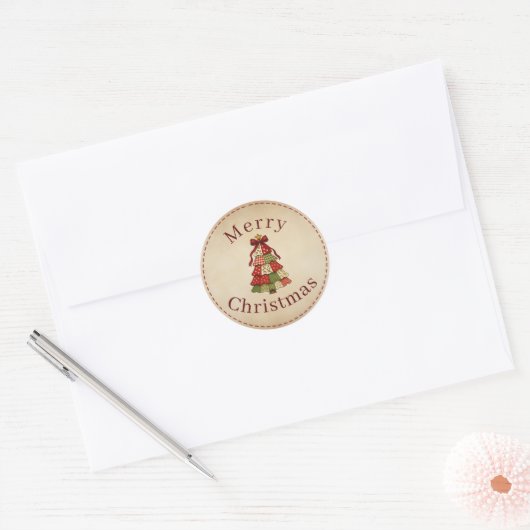 Patchworkdeken Kerstmis Kerst Sticker (Envelop)