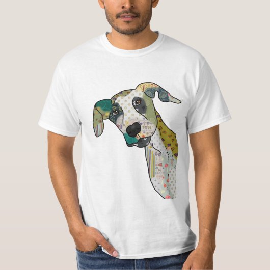 Patchworkhund T-shirt (Voorkant)