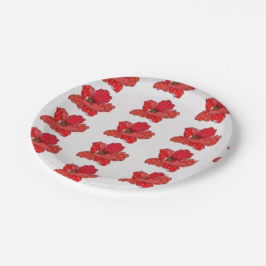 Patchworkmohn Papieren Bordje (Gekanteld)