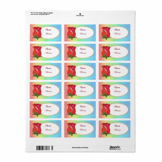 Patchworkrose Etiket (Full Sheet)