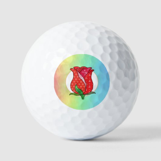 Patchworkrose  golfballen (Voorkant)