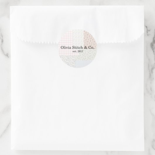 Patchworkstickers Ronde Sticker (Tas)