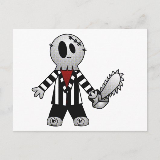 PATCHY CHAINSAW HALLOWEEN SKELETON BRIEFKAART (Voorkant)