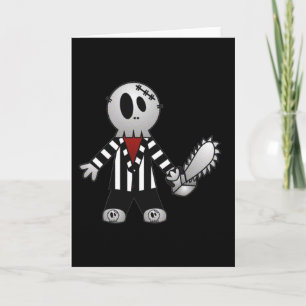 PATCHY CHAINSAW HALLOWEEN SKELETON KAART