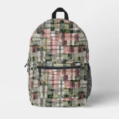 Patchy Mauve, Taupe, Sage Bedrukte Rugzak (Voorkant)