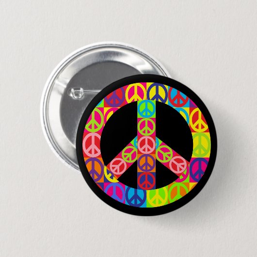 Patchy Peace Ronde Button 5,7 Cm (Voorkant /achterkant)