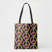 Patchy Peace Tote Bag (Voorkant)