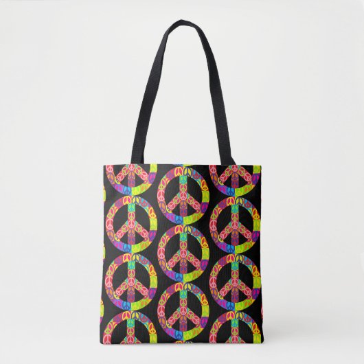 Patchy Peace Tote Bag (Voorkant)