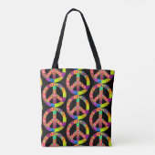 Patchy Peace Tote Bag (Achterkant)