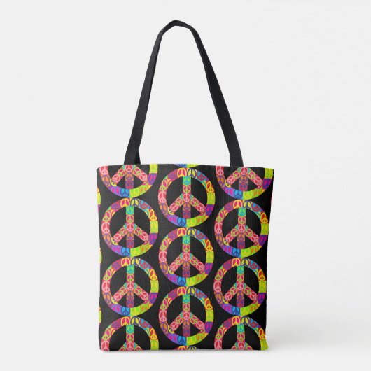 Patchy Peace Tote Bag (Achterkant)