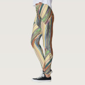 Patchy Stripes Green Leggings (Links)