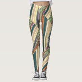 Patchy Stripes Green Leggings (Voorkant)