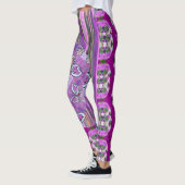 Patchy Stripes Pink Green Leggings (Links)