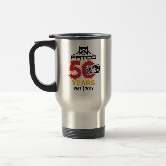 PATCO 50e Jubileum Logo 15e ounce Reisbeker (Links)