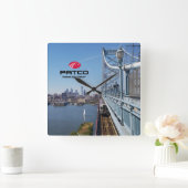 PATCO Philadelphia Skyline Wall Clock - Square Vierkante Klok (Huis)