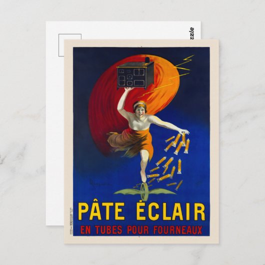 Pate Eclair Adverteren Poster 1912 Briefkaart (Voorkant / Achterkant)