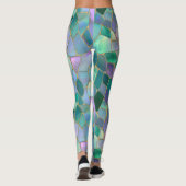 Patel kleuren gebrandschilderd mozaïekpatroon leggings (Achterkant)