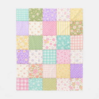Patel Patchwork Dekbedovertrek Patroon Fleece Deken