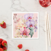 Patel Regenboog Orchideeën Bruiloft Servet (Insitu)