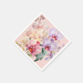 Patel Regenboog Orchideeën Bruiloft Servet (Hoek)