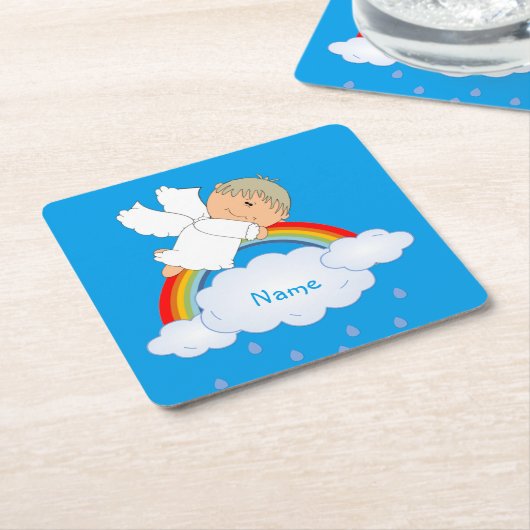 Patenkind Peetzoon Verjaardagscadeau Jongens Baby  Kartonnen Onderzetters (Schuin)