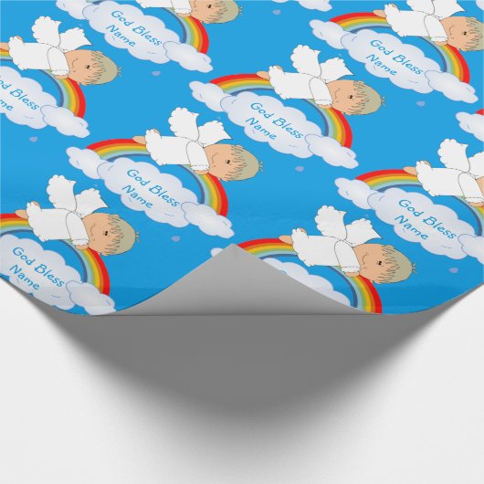 Patenkind Petekind Baby Jongens Verjaardagsfeestje Cadeaupapier (Hoek)