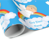 Patenkind Petekind Baby Jongens Verjaardagsfeestje Cadeaupapier (Rol Hoek)