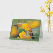 Patenkind RCIA Kruis Krokus Felicitaties Kaart (Gele Bloem)