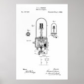 PATENT ART - EDISON LIGHT BULB - 1880 POSTER (Voorkant)
